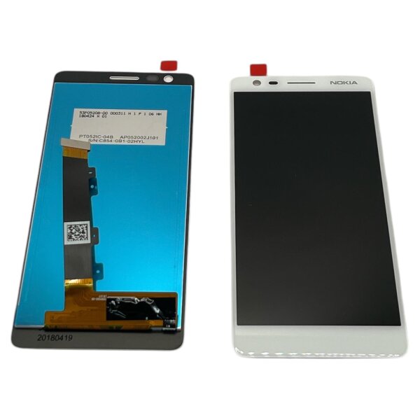 Original Nokia 3.1 Display Module LCD + Digitizer TA-1063, TA-1057 SLT2J101X00 White - Sehr Gut