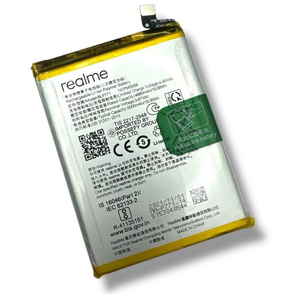 Original Realme 7i / 6i / C3 / Narzo 10 Akku Batterie - BLP771 - Bulk - Sehr Gut