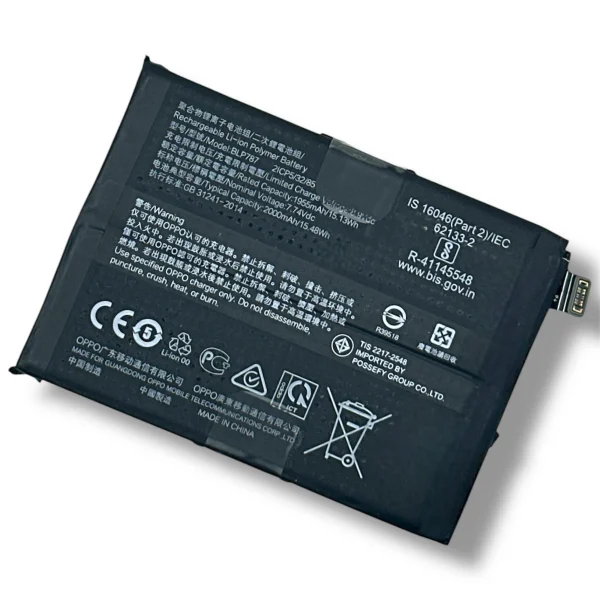 Original OPPO BLP787 Akku Batterie Accu Battery - BLP787 - Für OPPO Reno4 Pro / OPPO Reno4 Pro 5G - Bulk - Sehr Gut